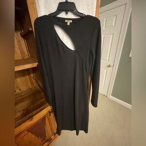 Women's Bordeaux long sleeve dress - Black - Size L.